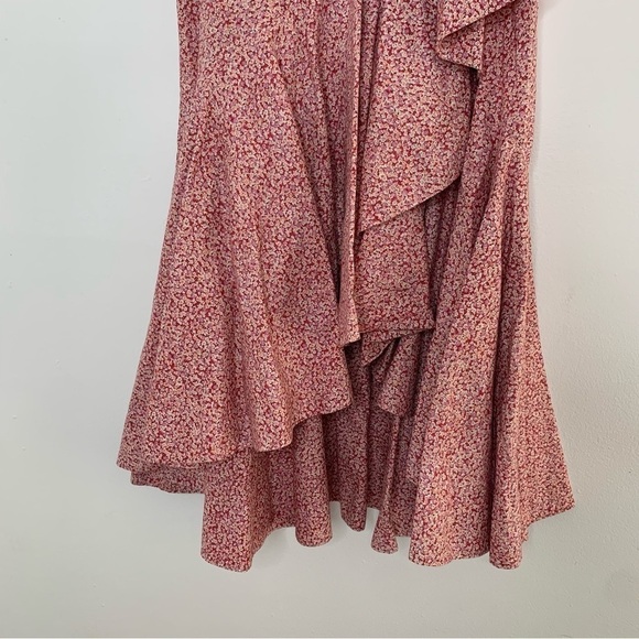 Petersyn pink floral ruffle front maxi skirt - Picture 4 of 13